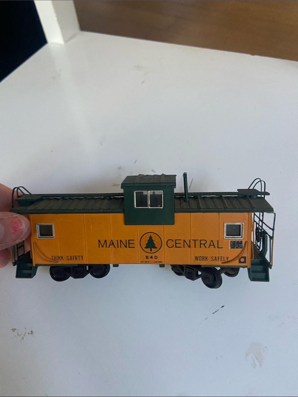 Yellow & Green Caboose Model - Home Accent Train Car